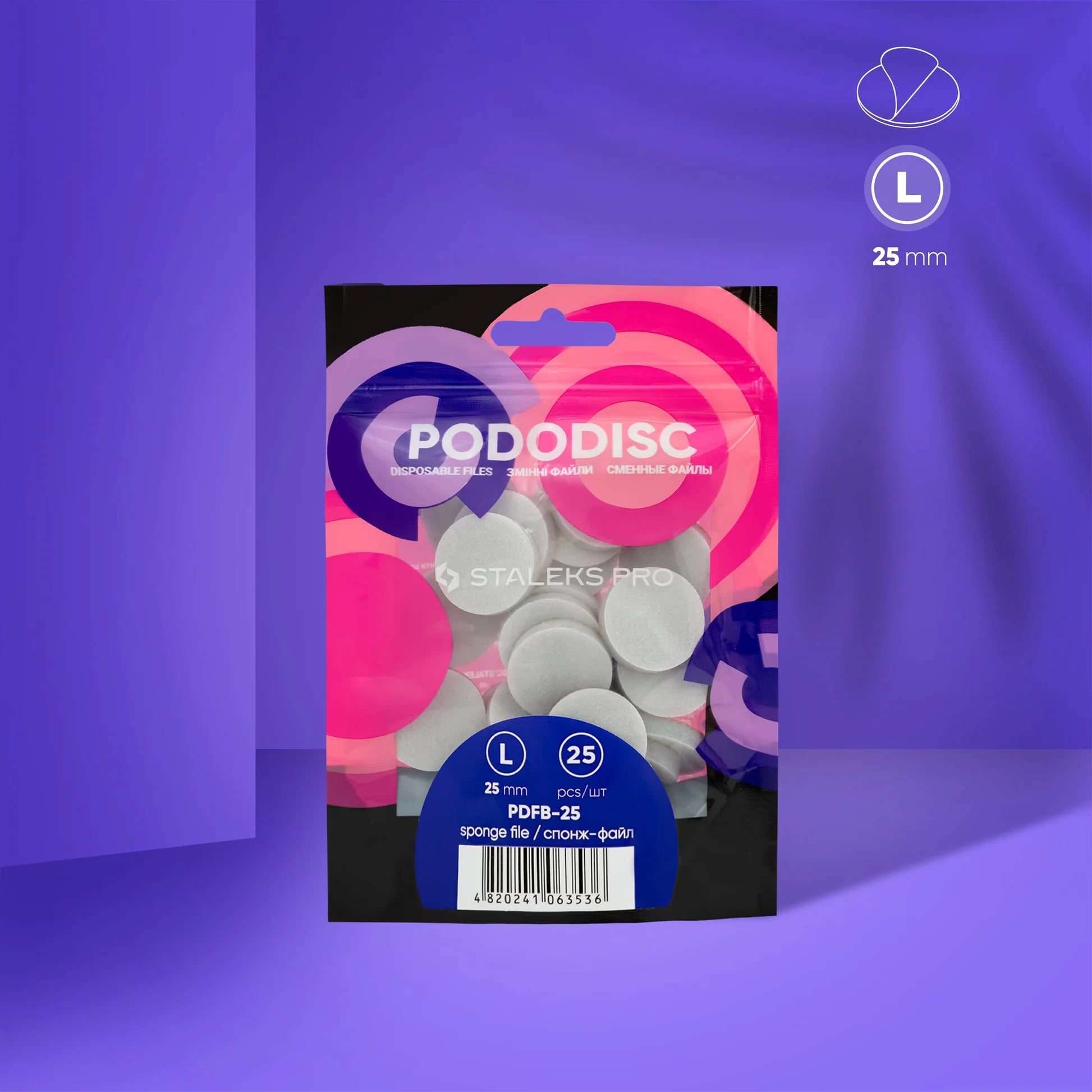 STALEKS EXPERT 25 PODODISC L Éponges-limes pour disque de pédicure 25 mm (25 pièces)