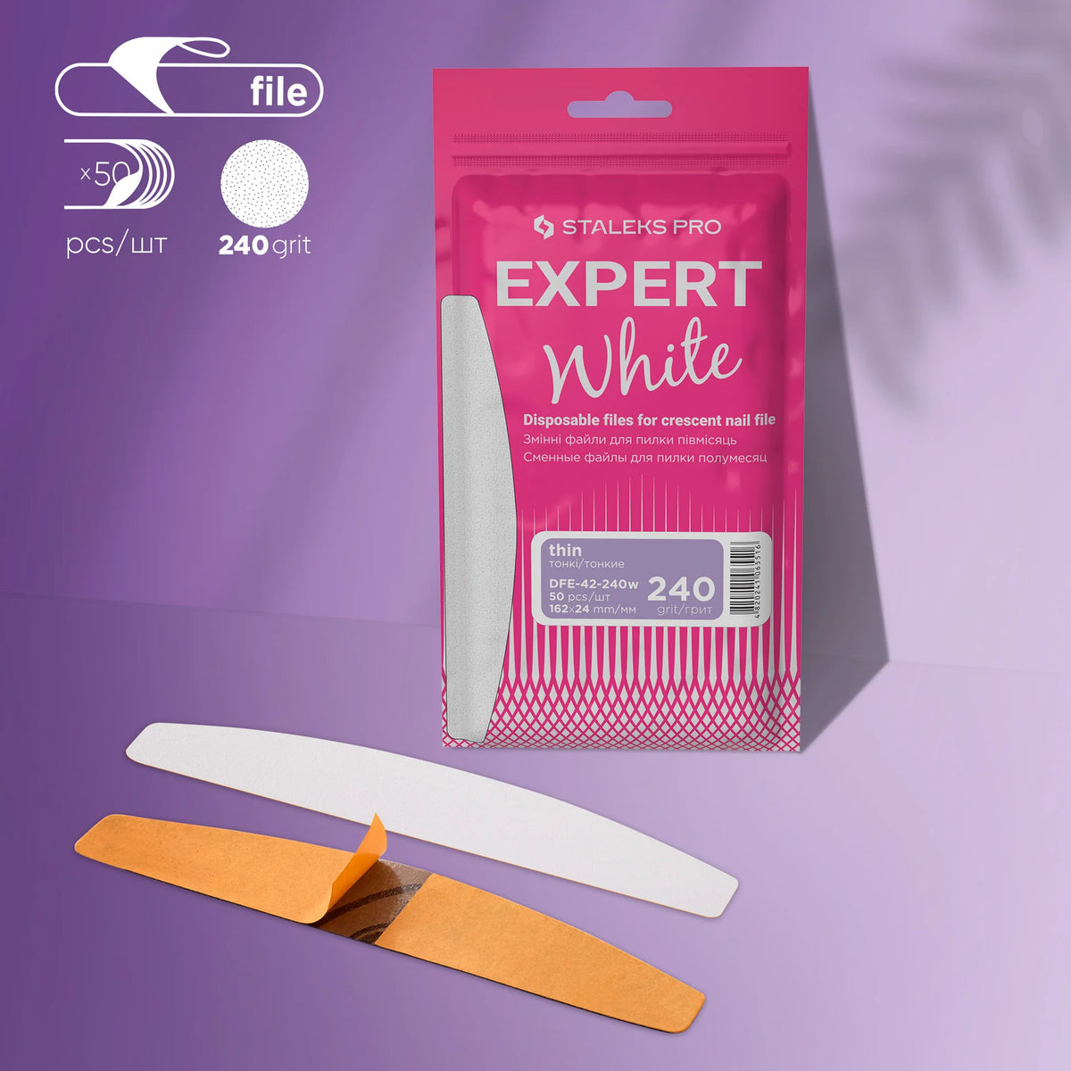 STALEKS EXPERT42 Limes adhésives pour lime demi-lune, grain 240 (50 pièces) UGS: DFE-42-240w